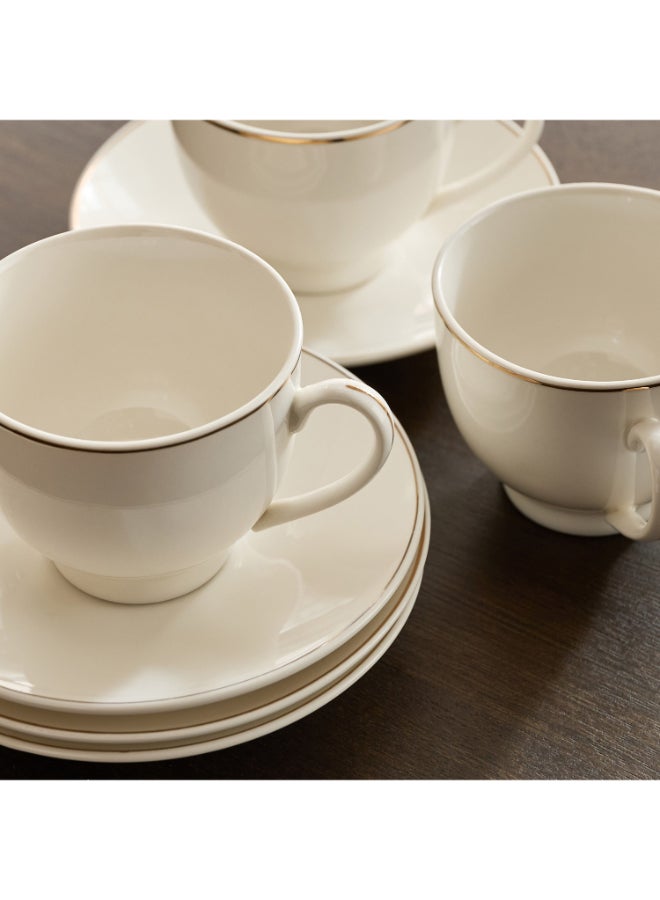 Home Box طقم أكواب وصحون ليالي نور - أبيض - Image 3